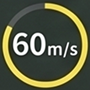 打ち出し角度 60m/s